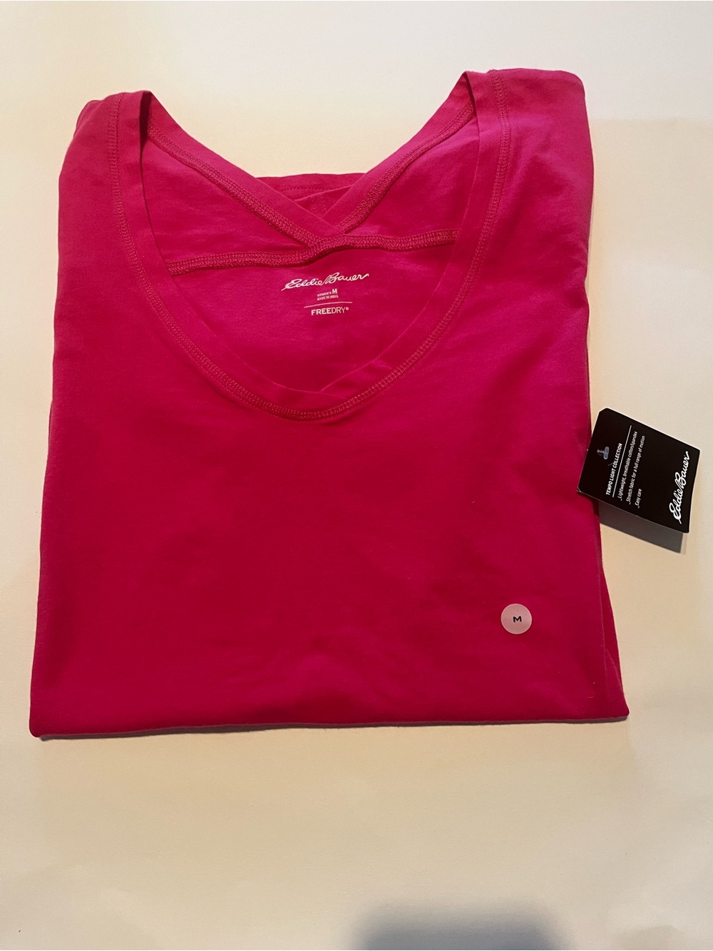 Eddie Bauer Women's Hot Pink Scoop Neck Tee